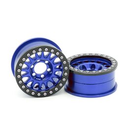 VANQUISH VPS07805 KMC 1.9 KM445 IMPACT ALUMINUM BEADLOCK WHEELS: BLUE (2)