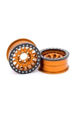 VANQUISH VPS07806 KMC 1.9 KM445 IMPACT ALUMINUM BEADLOCK WHEELS: ORANGE (2)