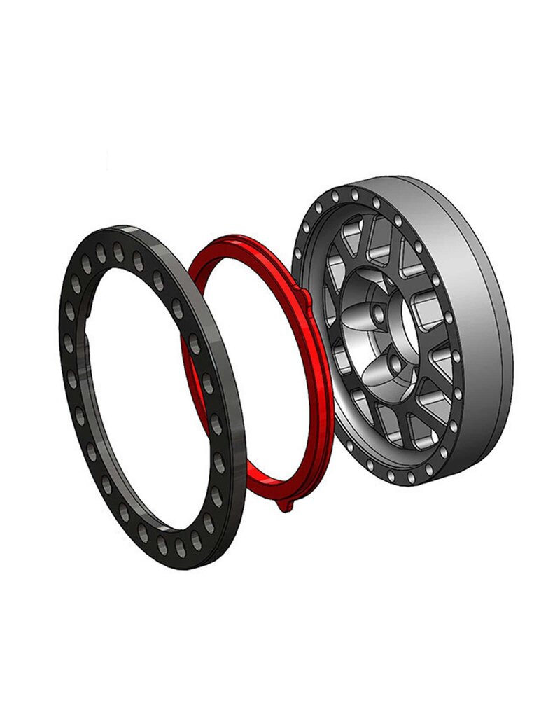 VANQUISH VPS07806 KMC 1.9 KM445 IMPACT ALUMINUM BEADLOCK WHEELS: ORANGE (2)