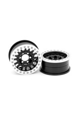 VANQUISH VPS07801 KMC 1.9 KM445 IMPACT ALUMINUM BEADLOCK WHEELS: BLACK (2)