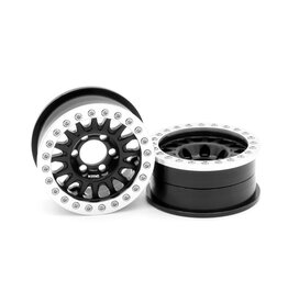 VANQUISH VPS07801 KMC 1.9 KM445 IMPACT ALUMINUM BEADLOCK WHEELS: BLACK (2)