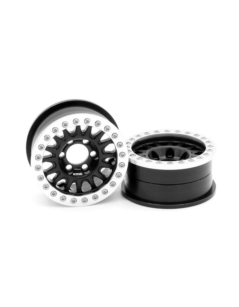 VANQUISH VPS07801 KMC 1.9 KM445 IMPACT ALUMINUM BEADLOCK WHEELS: BLACK (2)