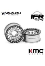 VANQUISH VPS07802 KMC 1.9 KM445 IMPACT ALUMINUM BEADLOCK WHEELS: CLEAR (2)