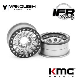 VANQUISH VPS07802 KMC 1.9 KM445 IMPACT ALUMINUM BEADLOCK WHEELS: CLEAR (2)