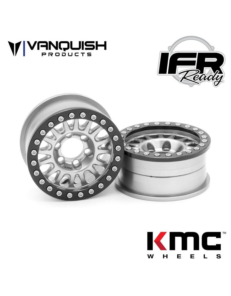 VANQUISH VPS07802 KMC 1.9 KM445 IMPACT ALUMINUM BEADLOCK WHEELS: CLEAR (2)
