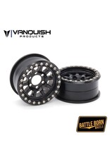VANQUISH VPS08140 1.9 BATTLE BORN SIERRA ALUMINUM BEADLOCK WHEELS: BLACK (2)