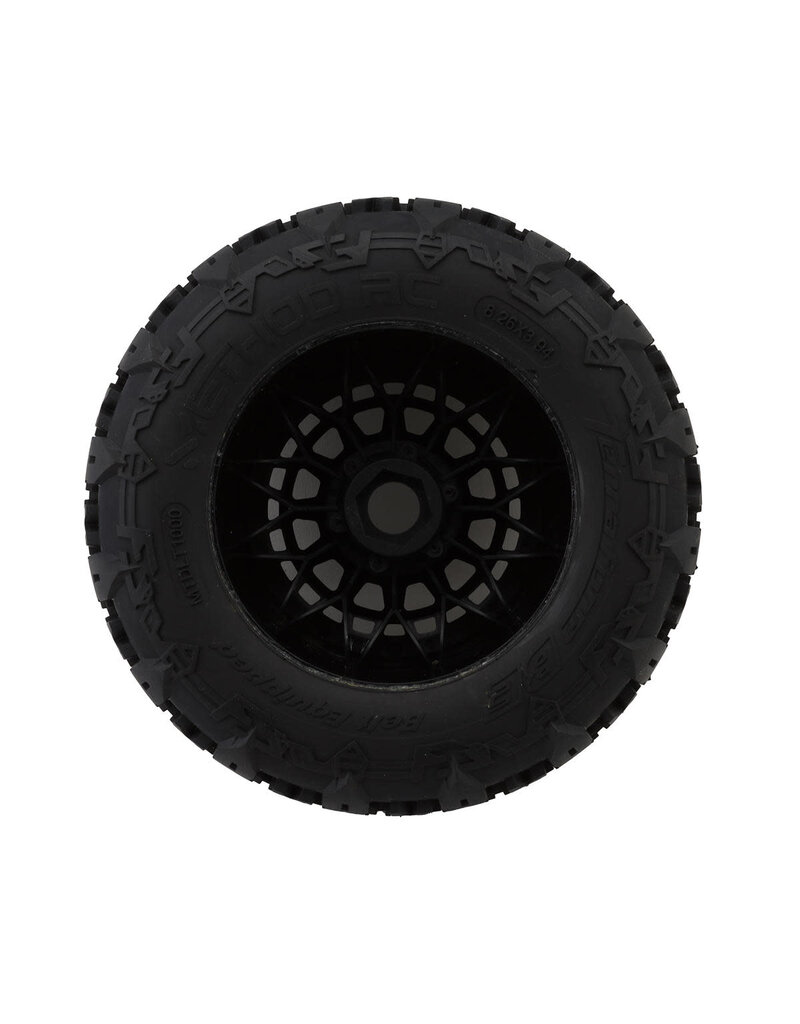 METHOD RC MTD1000V2 TERRAFORM V2 BELTED 1/5 MONSTER TRUCK PRE-MOUNTED TIRES W/24MM HEX & ARRAY WHEELS (BLACK) (2)