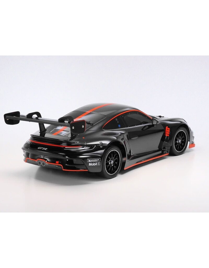 TAMIYA TAM47512 1/10 R/C PORSCHE 911 GT3 R (992), BLACK PAINTED BODY, (TT-02)