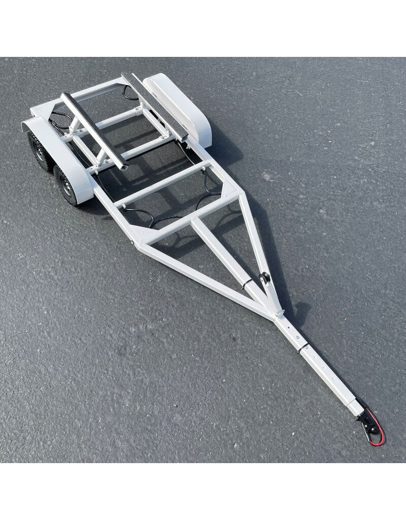 BOLD RC BOL5100 1/10 SCALE FULLY ADJUSTABLE METAL BOAT TRAILER WITH LED LIGHTS (WHITE)