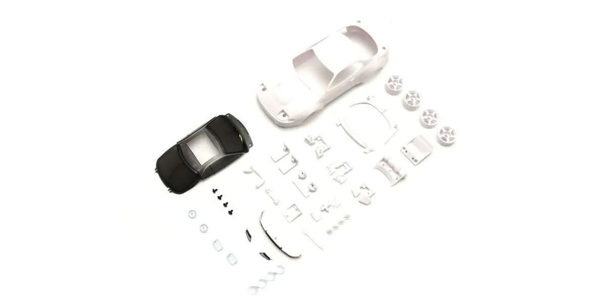KYOMZN227 TOYOTA CELICA GT-FOUR RC WITH LIGHT PODS WHITE BODY SET W/ RIM FOR AWD
