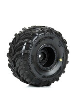 PROLINE RACING PRO1030010 DREADNAUGHT MOUNTED BLACK WHEEL F/R (4) FOR ARRMA GORGON/QUAKE GROM