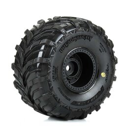 PROLINE RACING PRO1030010 DREADNAUGHT MOUNTED BLACK WHEEL F/R (4) FOR ARRMA GORGON/QUAKE GROM