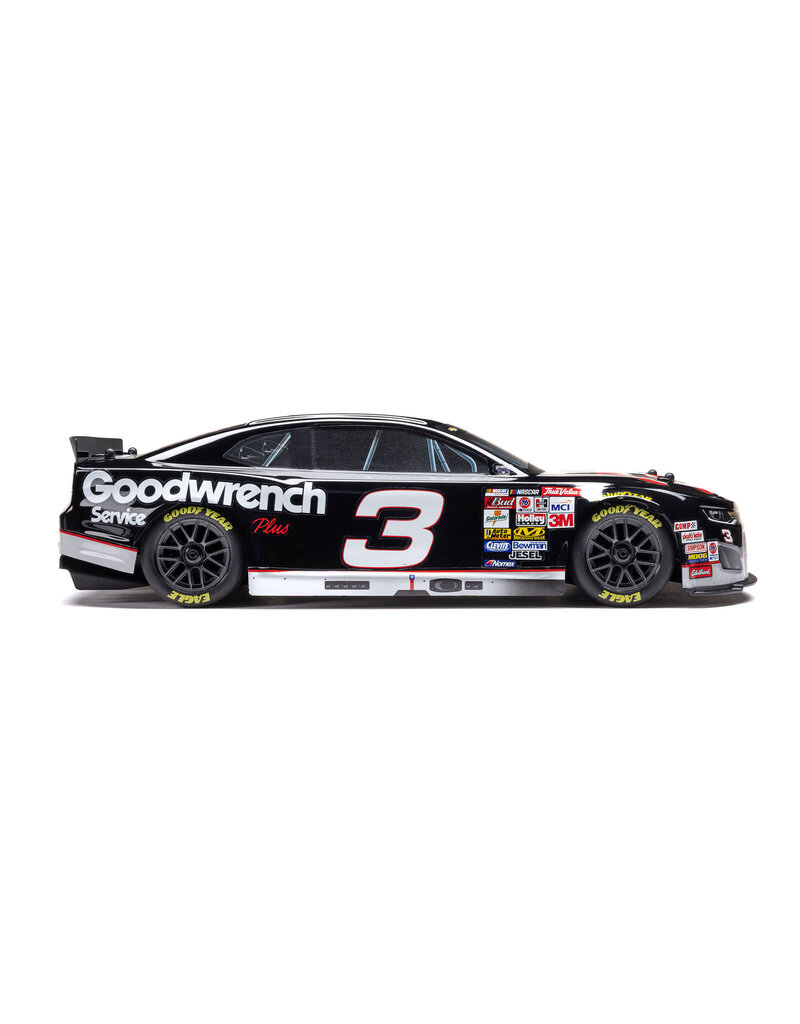 LOSI ***PRE-ORDER*** LOSF1122503 1/12 NASCAR RC RACECAR RCR NO. 3 GM GOODWRENCH CHEVROLET ZL1 2S AWD RTR BRUSHED ON-ROAD (BATTERY & CHARGER INCLUDED), BLACK