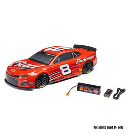 LOSI LOSF1122508 1/12 NASCAR RC RACECAR DALE EARNHARDT JR. NO. 8 BUDWEISER CHEVROLET ZL1 2S AWD RTR BRUSHED ON-ROAD (BATTERY & CHARGER INCLUDED), RED