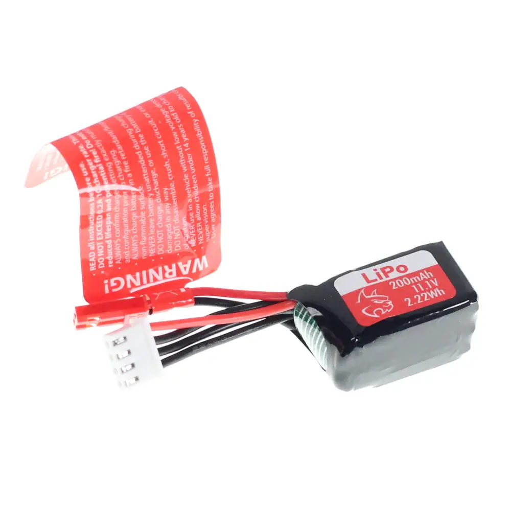 RER42141 3S LIPO 11.1V 200MAH BATTERY: JST