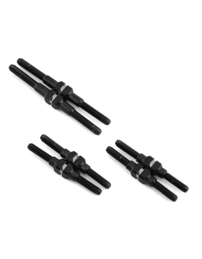 JCONCEPTS JCO2975 LOSI MINI-T 2.0/MINI-B FIN TITANIUM TURNBUCKLE KIT (BLACK) (6)
