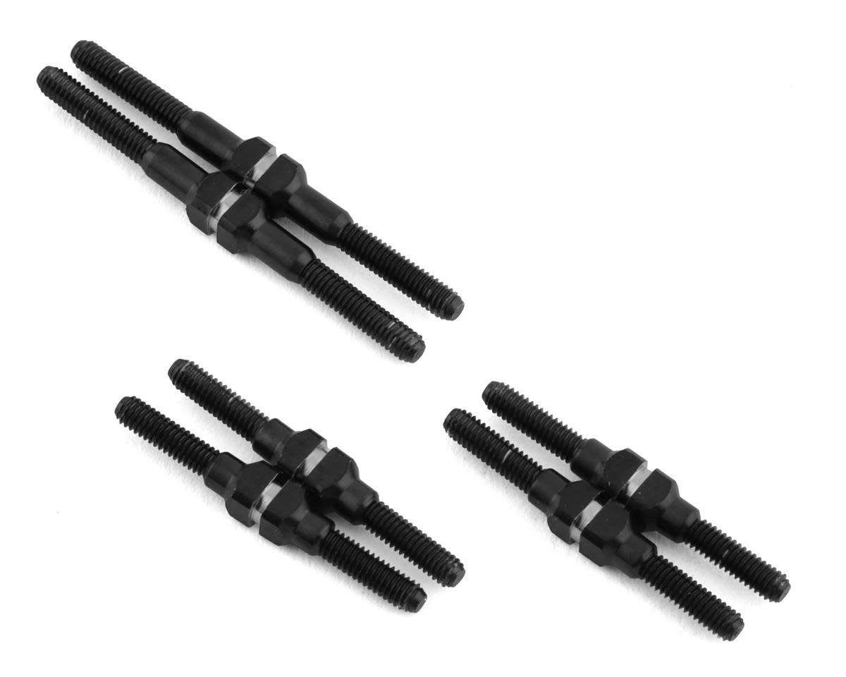 JCO2975 LOSI MINI-T 2.0/MINI-B FIN TITANIUM TURNBUCKLE KIT (BLACK) (6)