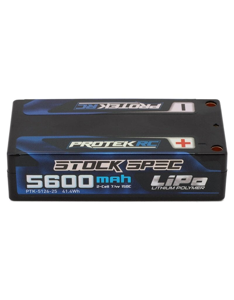 PROTEK RC PTK-5126-25 2S 150C LOW IR SI-GRAPHENE "STOCK SPEC" SHORTY LIPO BATTERY (7.4V/5600MAH) (ROAR APPROVED)