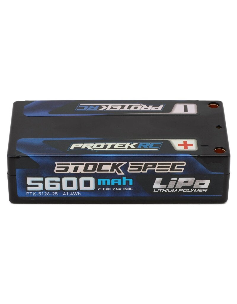 PROTEK RC PTK-5126-25 2S LIPO 7.4V 5600MAH 150C GRAPHENE "STOCK SPEC" SHORTY LIPO BATTERY: 5MM