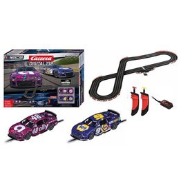 CARRERA CCN30042 DIGITAL 132 NASCAR DAYTONA CHALLENGE 1/32 SLOT CAR RACING TRACK SET W/TWO NASCAR CAMARO NEXTGEN ZL1 CARS