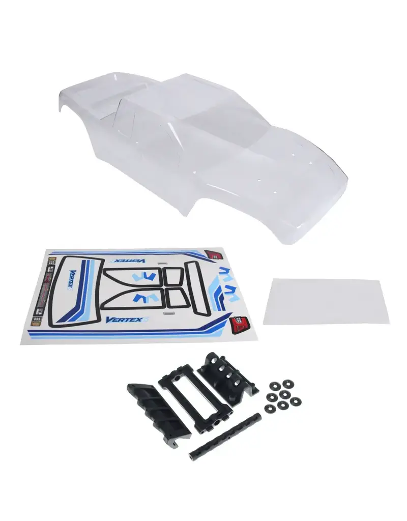 REDCAT RACING RER41335 1/6 VERTEX BODY W/ WINDOW MASK (CLEAR) (1PC)