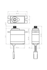 SAVOX SAVSW1250MGP WATERPROOF PREMIUM MINI DIGITAL SERVO WITH SOFT START 0.10SEC / 111.1OZ @ 7.4V