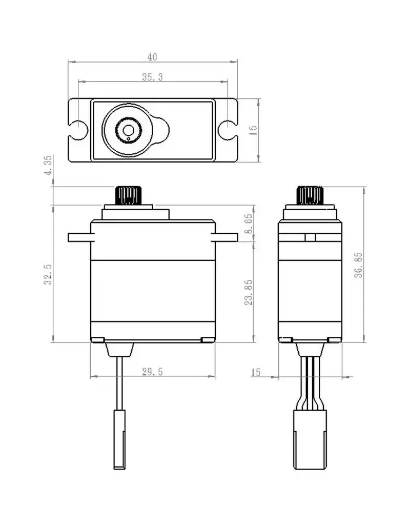 SAVOX SAVSW1250MGP WATERPROOF PREMIUM MINI DIGITAL SERVO WITH SOFT START 0.10SEC / 111.1OZ @ 7.4V