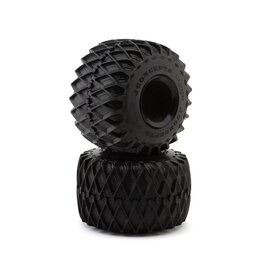 JCONCEPTS JCO4179-01 BIG CHEESE 2.6" MONSTER TRUCK TIRES  (6.4"): BLUE (2)