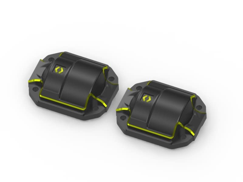 HPI161144 BRASS DIFF COVER (BLACK / 2PCS), FOR VENTURE18