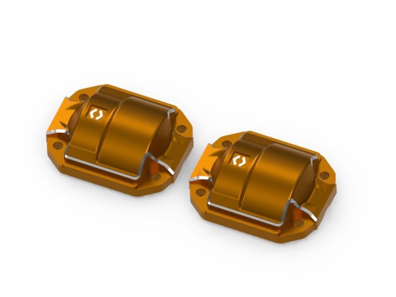 HPI161143 ALUMINUM DIFF COVER (ORANGE / 2PCS), FOR VENTURE18