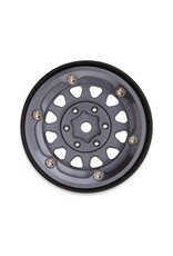 INJORA INJYQW-1311BG 1.3" D-SLOT ALUMINUM MICRO CRAWLER BEADLOCK WHEELS (27G EA) (GREY/BLACK) (4)