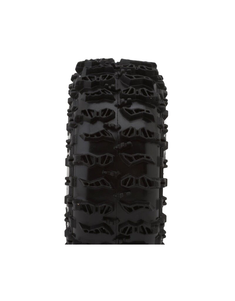 INJORA INJYQT-1320-1370GN 1.3" CLING ON MICRO ROCK CRAWLER TIRES COMBO (4) (70MM OD) (S5) W/SOFT SILICONE RUBBER INSERTS