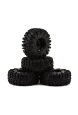 INJORA INJYQW-1305BK-1319 1.3" DEEP DISH ALUMINUM MICRO CRAWLER BEADLOCK WHEELS W/SWAMP CLAW TIRES (S5) (BLACK) (4) (28G EA) (70MM OD)