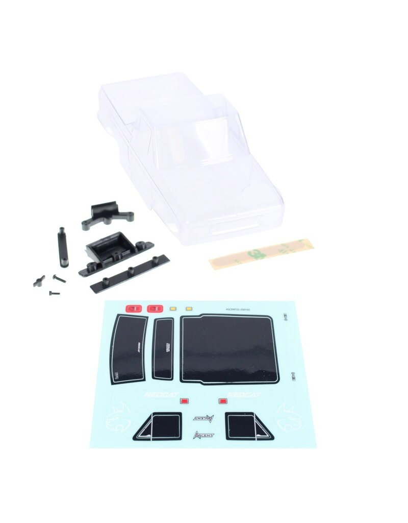 REDCAT RACING RER41725 ASCENT 32 BODY & MOUNTS SET (CLEAR)