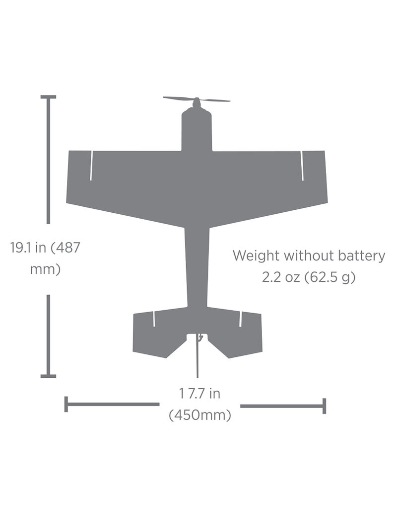 E-FLITE EFLU02050 UMX ERATIX 3D FF (FLAT FOAMY) 450MM BNF-BASIC AND SAFE