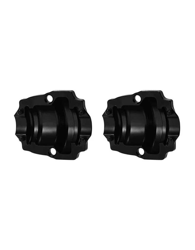INJORA INJASC32-07BK REDCAT ASCENT-32 BRASS DIFFERENTIAL COVERS (BLACK) (2) (2.6G EA)