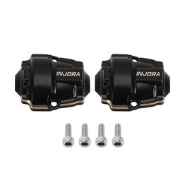 INJORA INJASC32-07BK REDCAT ASCENT-32 BRASS DIFFERENTIAL COVERS (BLACK) (2) (2.6G EA)