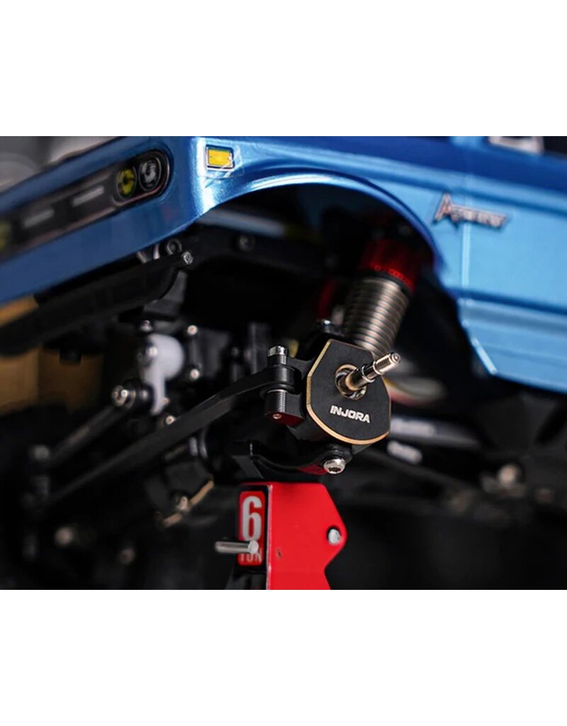 INJORA INJASC32-06BK REDCAT ASCENT-32 BRASS STEERING KNUCKLES (BLACK) (2) (5.4G EA)