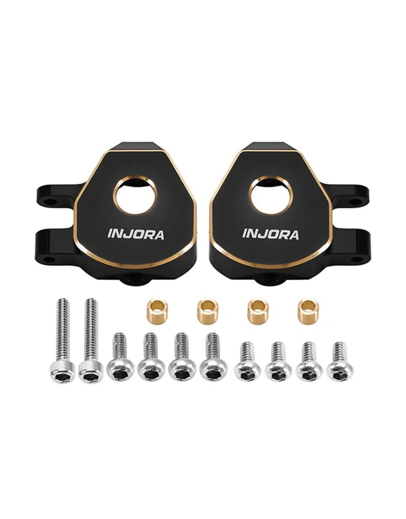 INJORA INJASC32-06BK REDCAT ASCENT-32 BRASS STEERING KNUCKLES (BLACK) (2) (5.4G EA)