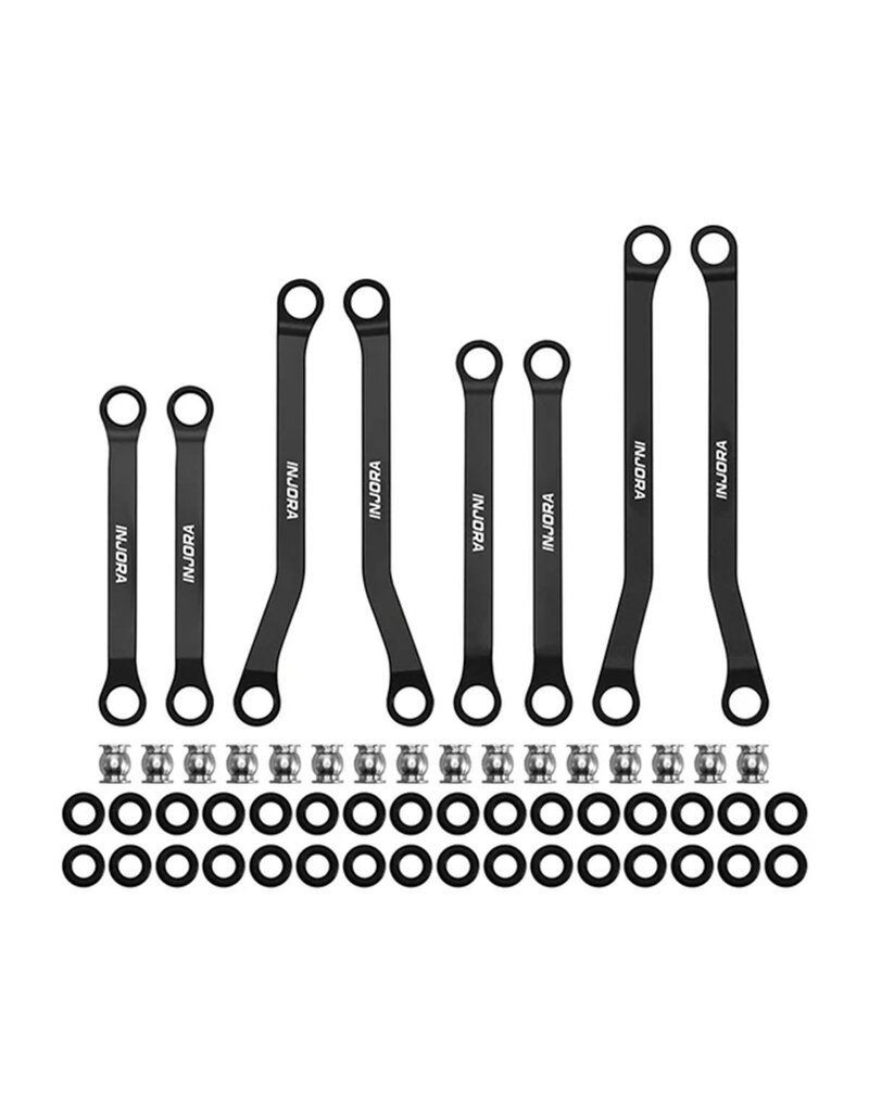 INJORA INJASC32-04BK REDCAT ASCENT-32 ALUMINUM HIGH CLEARANCE SUSPENSION LINKS SET (BLACK)