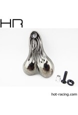 HOT RACING HRAACC6901 METAL DANGLER BALLS TRUCK NUTS: BLACK CHROME