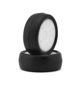 PRO-MOTION PMT4010-F-W SLICKS 2.2'' 2WD/4WD FRONT 1/10 BUGGY PRE-MOUNT TIRES (CLAY) (WHITE) (2)