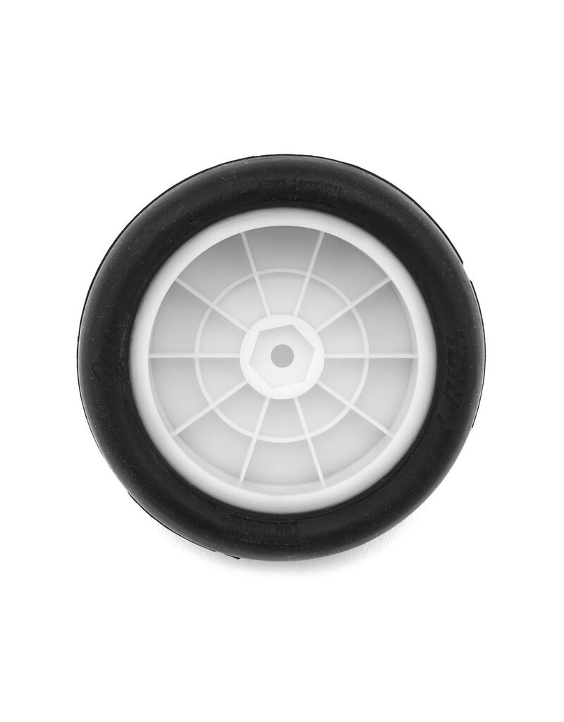 PRO-MOTION PMT4010-F-W SLICKS 2.2'' 2WD/4WD FRONT 1/10 BUGGY PRE-MOUNT TIRES (CLAY) (WHITE) (2)