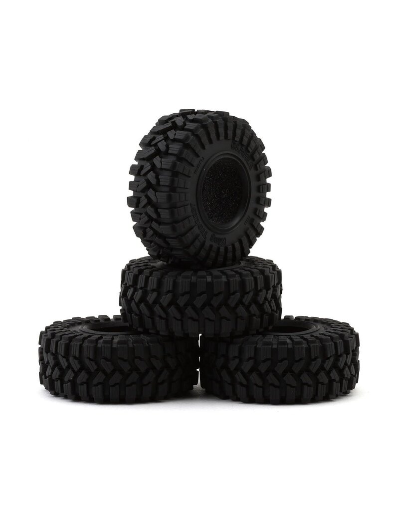 INJORA INJYQT-1314 1.3" KING TREKKER MICRO ROCK CRAWLER TIRES (4) (70MM OD) (S5) W/FOAM INSERTS