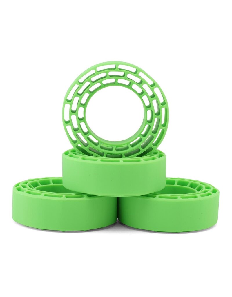 INJORA INJYQT-1319-1370GN 1.3" SWAMP CLAW M/T MICRO ROCK CRAWLER TIRES COMBO (4) (70MM OD) (S5) W/SOFT SILICONE RUBBER INSERTS