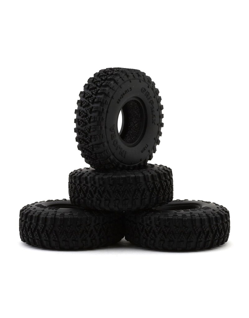 INJORA INJAX-T1350 1.3" GRIPMAX MICRO ROCK CRAWLER TIRES (4) (68MM OD) (S4) W/FOAM INSERTS