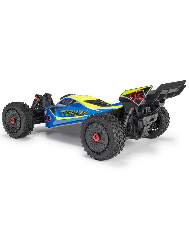 ARRMA ARA4306V4T4 1/8 TYPHON 223S DSC 4X4 RTR BRUSHLESS BUGGY, BLUE