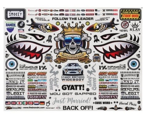FBR1SCLDTL533 SPONSOR LOGOS 7 DECAL SHEET (8.5X11")
