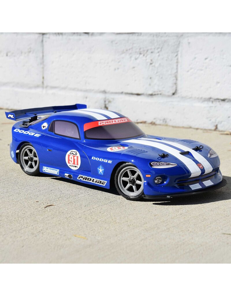 PROLINE RACING PRO368413 PRE-CUT 2002 DODGE VIPER GTS BLUE FOR LOSI NASCAR