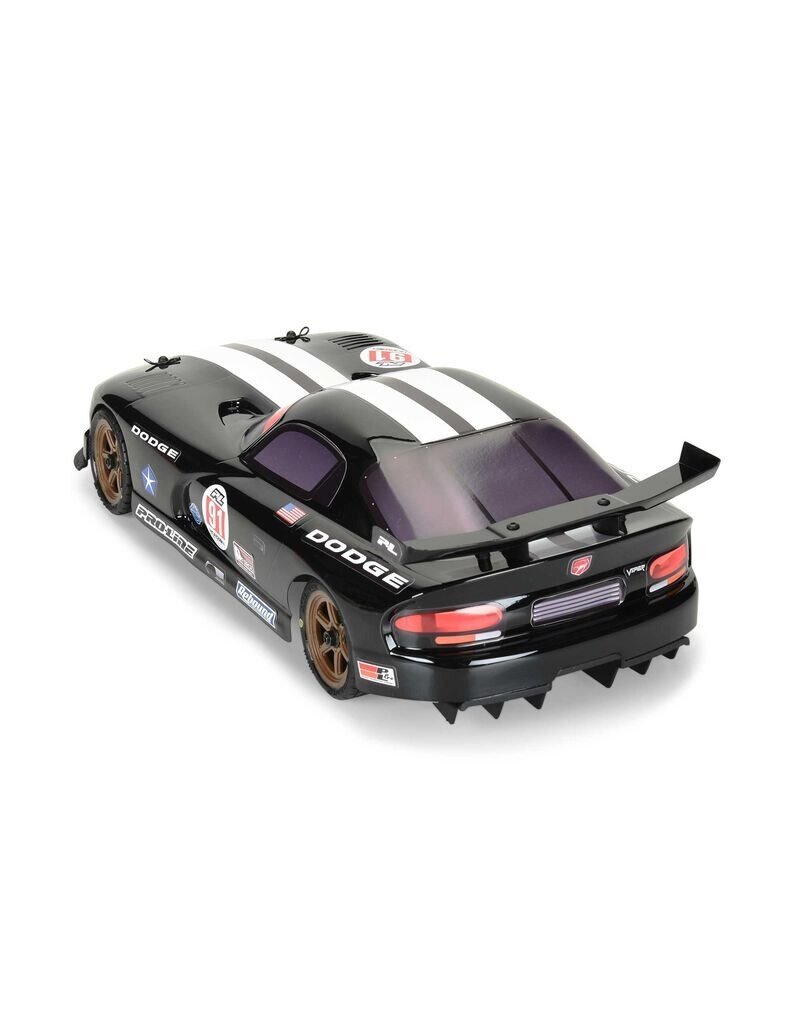 PROLINE RACING PRO368414 PRE-CUT 2002 DODGE VIPER GTS BLACK FOR LOSI NASCAR